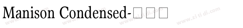 Manison Condensed字体转换